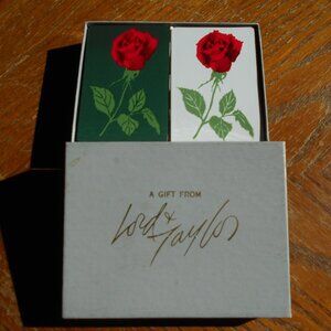 Lord & Taylor Vintage Floral Rose Playing Cards